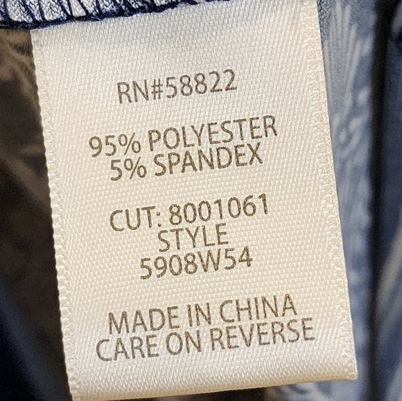 Max Studio Navy and White Quarter Sleeves fit and flare Casual dress size M - Picture 9 of 11